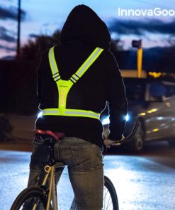 Gilet De Sécurité Réglable Pour Sport : Vélo, Course à Pied, Nuit, Avec Lumière