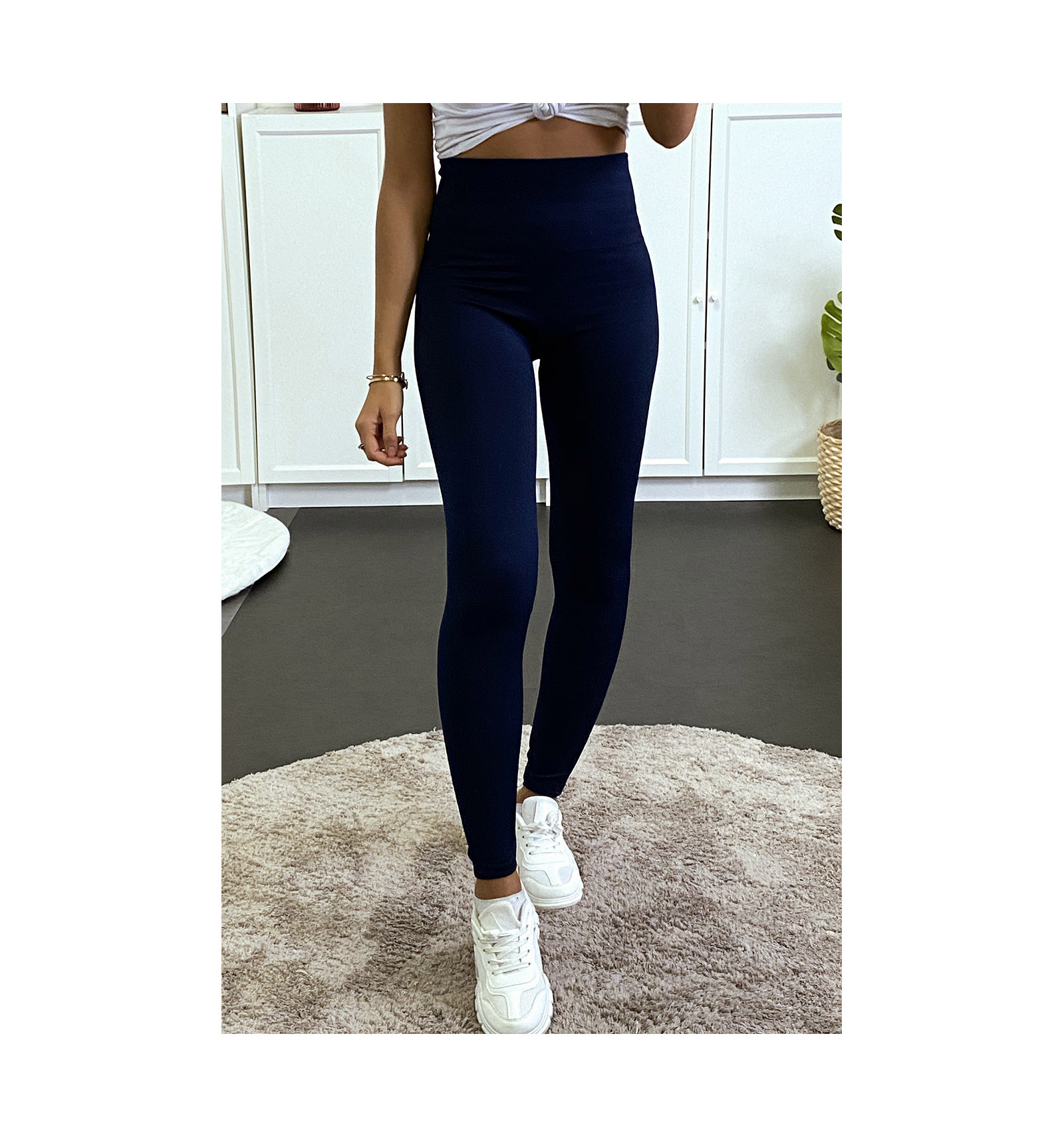 Legging de Sport pour Femme Pantalon de Yoga Gym Elastiques Taille Haute pour Jogging Style Simple S XL 