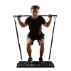 homme exercice squat systeme d entrainement complet portatif avec guide d exercices all in one home fit training
