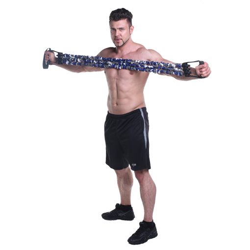 homme utilisant force expander extenseur multifonction de musculation elastiques