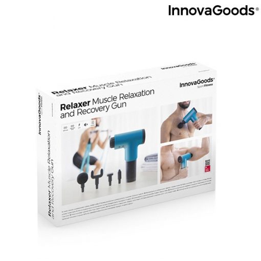 pistolet de massage pour la relaxation et la recuperation musculaire relaxer innovagoods packaging