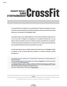 Livre CrossFit Le Guide CrossFit niveau 1