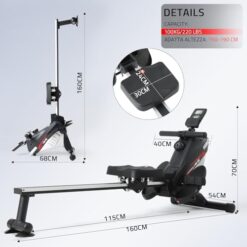 Rameur Musculation avec Systeme Freinage Magnetique ISE