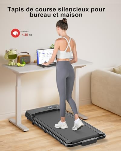 Tapis De Course Pliable DSYOGX 500 W - Vitesse 0,8-10 Km/h - Charge Max 100 Kg - Avec Télécommande - Pour Maison, Bureau, Fitness
