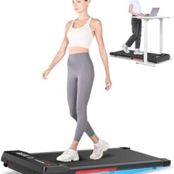 HomeFitnessCode Tapis de Course 3 en 1 Pliable - Tapis de Marche - Walking Pad Électrique, Pente 5%,8 km/h, Moteur 2.5 HP, Surface Large 40 cm, Télécommande, Écran LCD, Capacité 130 kg (Noir)