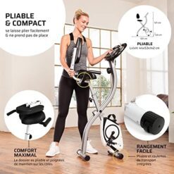 Vélo d'appartement pliable avec dossier SportPlus SP-HT-1003