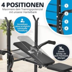 Banc de musculation multifonction ProfiGym1000 pliable et réglable en 4 positions ArtSport