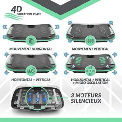 Plateforme Vibrante et Oscillante 4D Triples Moteurs Silencieux Bluefin Fitness