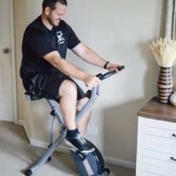 Vélo d'exercice pliable 8 niveaux de résistance avec capteur de fréquence cardiaque ATIVAFIT