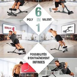 Banc Lombaire Musculation Dos Appareil de Fitness Multifonction Sportstech BRT150