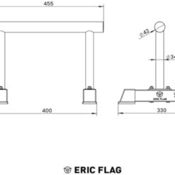 Parallettes Hautes en Acier pour Musculation au Poids du Corps Eric Flag