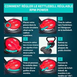 Kettlebell Ajustable 2 à 18KG RPM Power