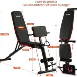 Banc de musculation pliable multifonction DH FitLife