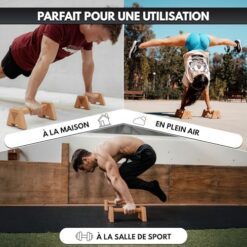 Parallettes en Bois pour Musculation Calisthenics Street Workout GORNATION