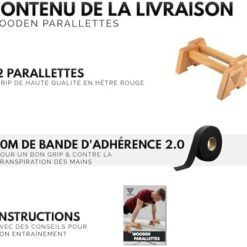 Parallettes en Bois pour Musculation Calisthenics Street Workout GORNATION