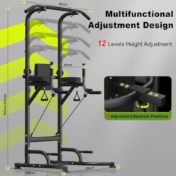 Power Tower Dip Station avec barre de tractions Dskeuzeew