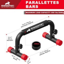 Poignées de Pompes pour Musculation 25,9 cm de haut RHINOSPORT