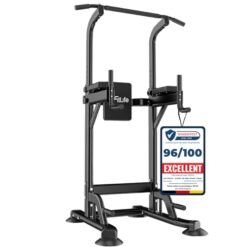 DH FitLife Power Tower Dip Station Équipements de sport avec barre de traction, barres de dip et dos, Station de musculation, Station de fitness, Chaise romaine musculation, Power Rack pour la maison