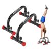 RHINOSPORT Poignées de Pompe Push-Up Bars pour Musculation Barres de parallettes de 25,9 cm de haut, capacité de poids de 300 kg, entraînement à la maison gym