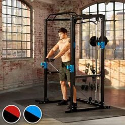 Cage/Station de Musculation Double Barre de Traction Barres à dips TecTake