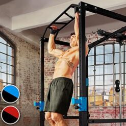 Cage/Station de Musculation Double Barre de Traction Barres à dips TecTake