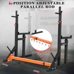 Rack pour Barre de Musculation (Repose Barre) Hauteur&Largeur Réglable ISE