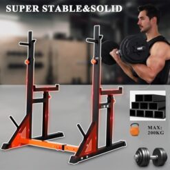 Rack pour Barre de Musculation (Repose Barre) Hauteur&Largeur Réglable ISE