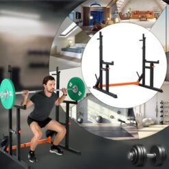 Rack pour Barre de Musculation (Repose Barre) Hauteur&Largeur Réglable ISE