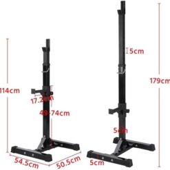 Racks à Squat Réglable 14 Niveaux Charge Max : 200 kg