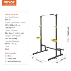 Rack de Squat avec barre de traction VEVOR