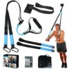 KEAFOLS Sangle de Suspension Multifonction Kit d'Entraînement d'exercice de Suspension Sangle Fitness Kit pour Musculation Stretch chez Home Gym