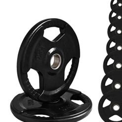 G5 HT SPORT Disques en Fonte caoutchoutés Olympiques Trou Ø50 Adulte Unisexe, (2 x 1,25 kg) Noir, DA 1.25 KG A 25 KG