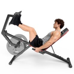 PASYOU Machine d'Extension Des Jambes Avec 6 Dossiers Réglables, Presse-Jambes Pour Salle De Sport à Domicile, Charge Maximale 100 KG, Banc De Poids Avec Curl Des Jambes Pour Exercices Du Bas Du Corps