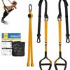 RHINOSPORT Sangles de Suspension Kit d'entraînement avec Crochet de Porte réglable Fitness à la Maison Convient pour Les déplacements