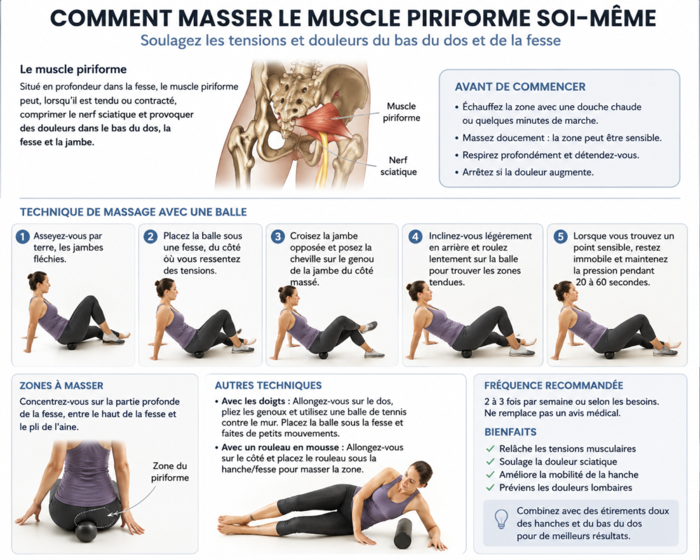 masser muscle piriforme balle