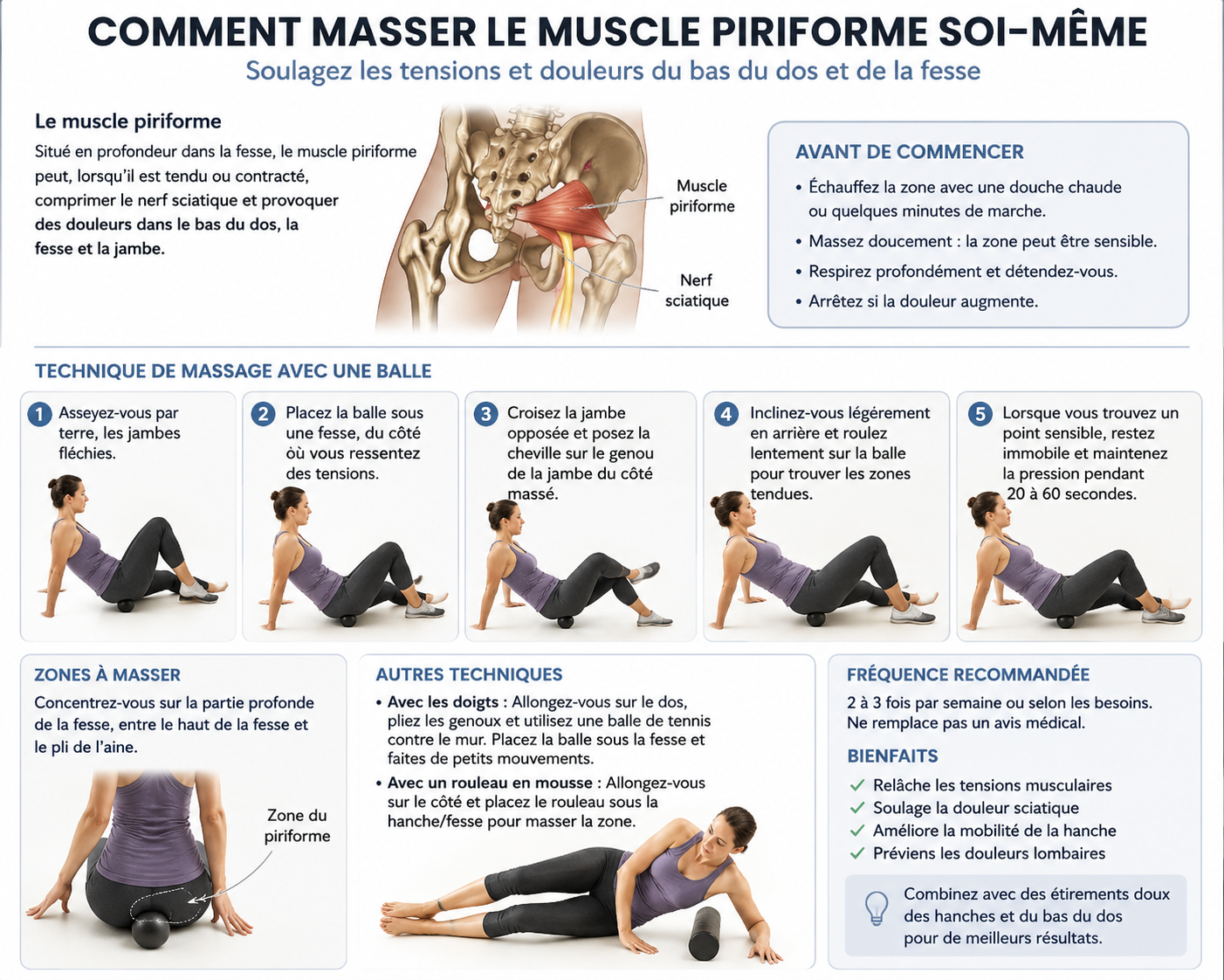 Piriforme Comment masser le muscle piriforme soi-même ? - HOME FIT TRAINING