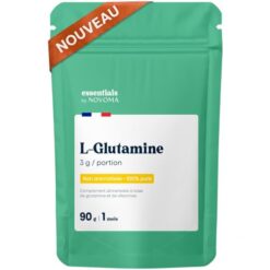 L Glutamine en Poudre 90 g + Vitamine B6 et D3, 3 g par Portion 1 Mois