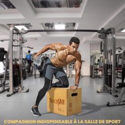Yes4All W6P6 3 in 1 Wooden Plyo Box 40,6 x 35,5 x 30,5 cm, entraînement pliométrique, couleur bois clair, Boîte de saut
