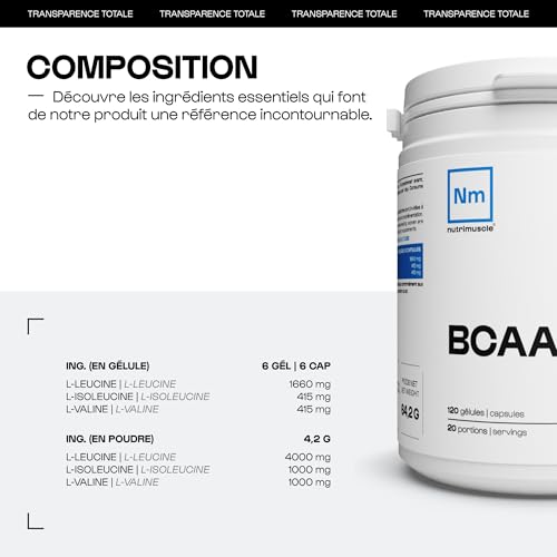 Nutrimuscle BCAA (4.1.1) 120 Gélules