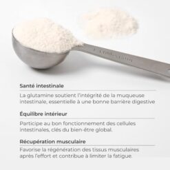 L Glutamine CUURE Acide Aminé en Poudre [60g] 100% Pure Récupération Sport Hautement Biodisponible 30 Jours Saveur Neutre Fabriqué en France