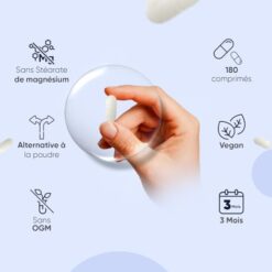 BCAA Comprimés 2:1:1 Vegan 2000mg, avec Vitamine B6 et B12 – 3 Mois de Stock – Seulement 2 Comprimés Sécables par Jour, Acides Aminés 180 Tablets – sans Arôme, sans Aspartame ni Sucre, sans OGM