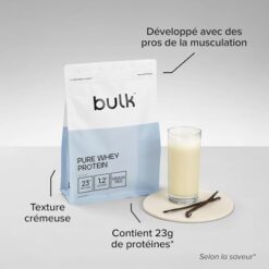 Bulk Pure Whey Protéine en Poudre, Vanille, 1kg