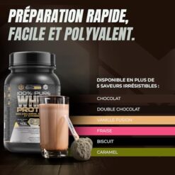 Healthy Fusion Whey Protein | 43 g/dose Protéine Whey Pure avec Collagène, Magnésium et Vitamine B6 | Augmente la masse musculaire, améliore l’entraînement, renforce les articulations | Chocolat 1kg