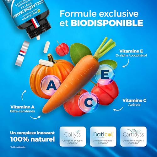 Collagene Marin | Types 1 & 2 Brevetés | Vitamines A, C & E Végétales