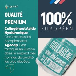 Collagene et acide hyaluronique Collagene 120 comprimes, Articulations Fortes et Peau Hydratée. Collagène, Acide Hyaluronique, Coenzyme q10. Cure de 2 mois. Collagene pour Articulation et Ongles
