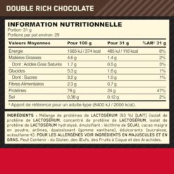 Optimum Nutrition Gold Standard 100% Whey Protéine en Poudre, 899 g