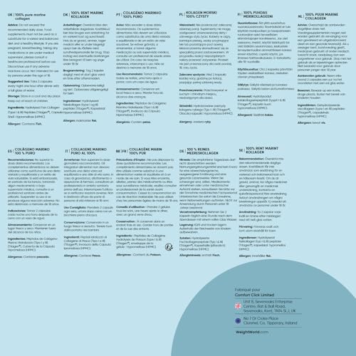 Collagene Marin Gelules Pur Type 1 & 3, 120 Gélules Multi Usages, Peptide de Collagene Marin Hydrolysé, 1200mg sans Additifs ni OGM, sans Gluten ni Stéarate de Magnésium, 2 Mois d'Approvisionnement