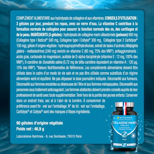Collagene Marin | Types 1 & 2 Brevetés | Vitamines A, C & E Végétales
