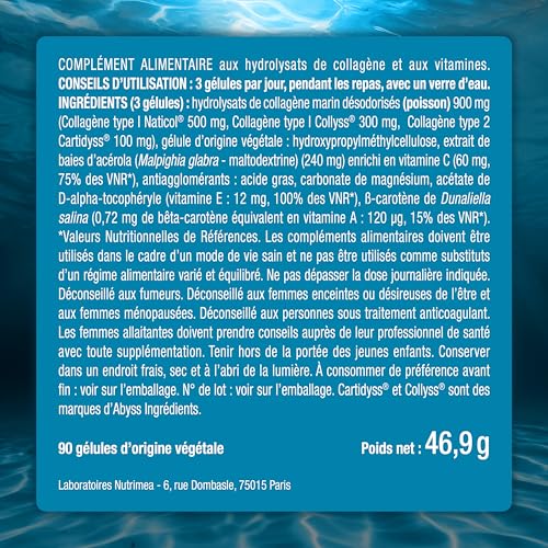 Collagene Marin | Types 1 & 2 Brevetés | Vitamines A, C & E Végétales